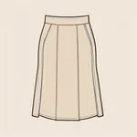 mid-length beige skirt image